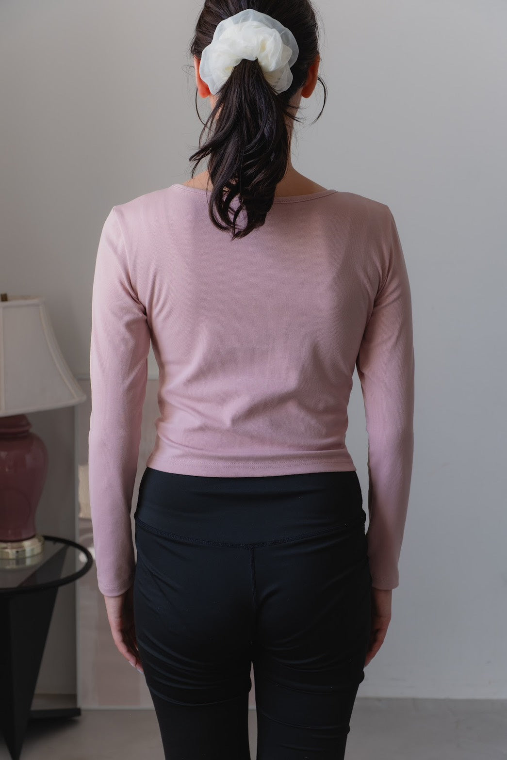 Front gathered tops Pink
