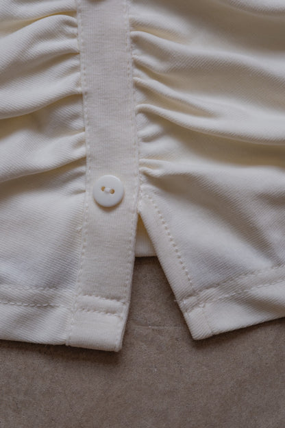 Front gathered tops Ivory