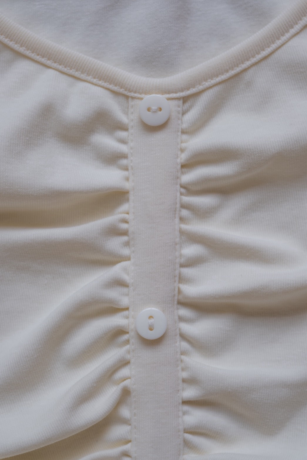 Front gathered tops Ivory